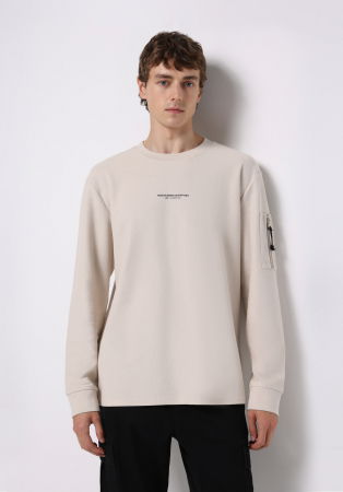 BARBATI - COLIN'S Bluza Bej Comfort Barbati