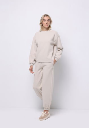 Hanorace - COLIN'S Bluza Bej Regular Femei