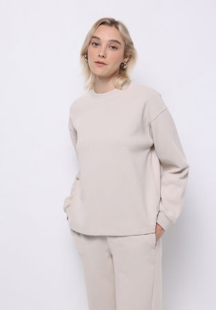 Hanorace - COLIN'S Bluza Bej Regular Femei