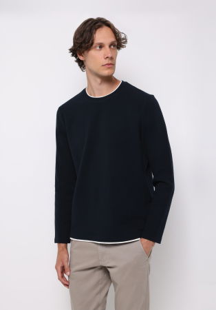 BARBATI - COLIN'S Bluza Navy Regular Barbati