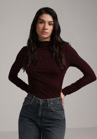 FEMEI - COLIN'S Bluza Bordo  Femei