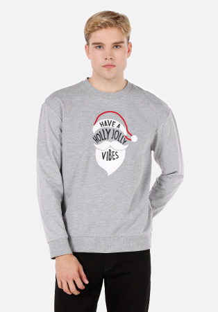 BARBATI - COLIN'S Bluza Gri Deschis Comfort Barbati