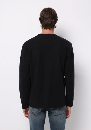 BARBATI - COLIN'S Bluza Neagra Comfort Barbati