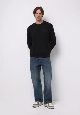 Hanorace - COLIN'S Bluza Neagra Comfort Barbati