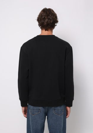 Hanorace - COLIN'S Bluza Neagra Comfort Barbati