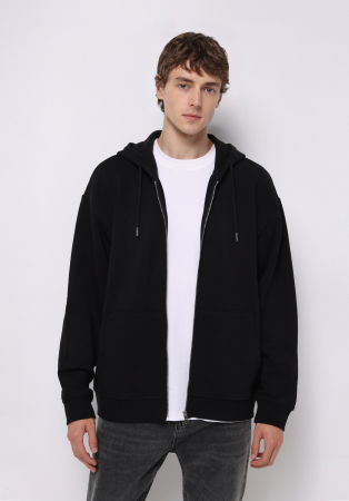 BARBATI - COLIN'S Bluza Neagra Oversize Barbati