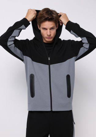 BARBATI - COLIN'S Bluza Neagra Regular Barbati