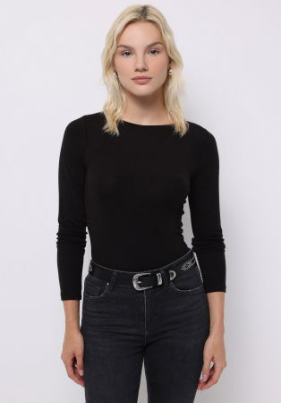 FEMEI - COLIN'S Bluza Neagra Regular Femei