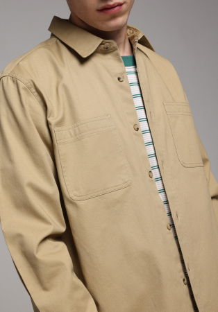 Рубашки - COLIN'S Мужская Рубашка Бежевая