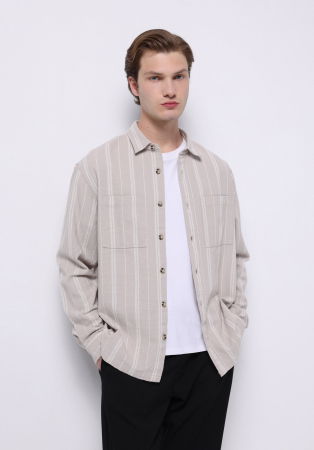 BARBATI - COLIN'S Camasa Bej  Barbati