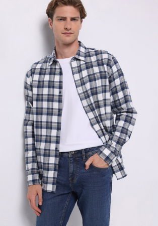 Camasi - COLIN'S Camasa Navy Regular Barbati