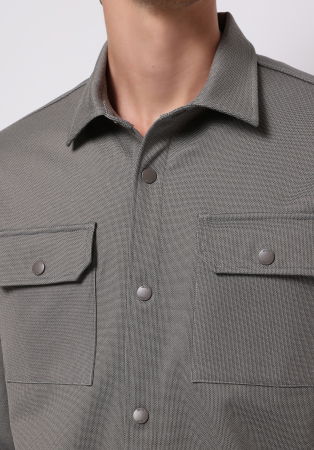 Camasi - COLIN'S Camasa Gri Deschis Regular Barbati