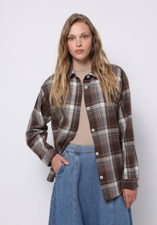 ОДЕЖДА - COLIN'S Женская Рубашка Коричневая Regular