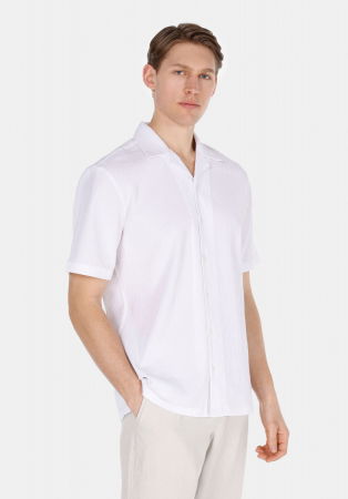 BARBATI - COLIN'S Camasa Cu Maneca Scurta Alba Regular Barbati