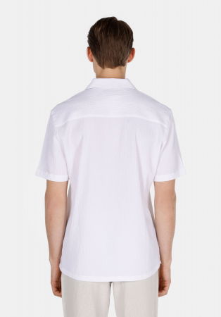 BARBATI - COLIN'S Camasa Cu Maneca Scurta Alba Regular Barbati