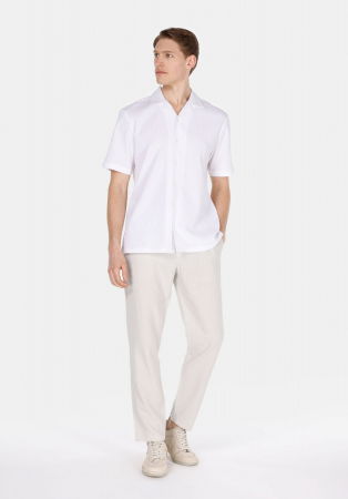 BARBATI - COLIN'S Camasa Cu Maneca Scurta Alba Regular Barbati