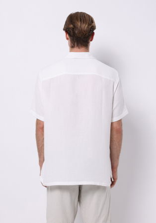 BARBATI - COLIN'S Camasa Cu Maneca Scurta Alba Comfort Barbati