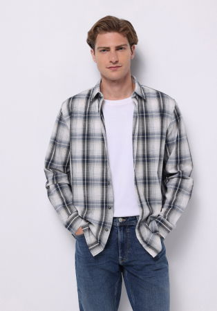 МУЖЧИНЫ - COLIN'S Мужская Рубашка Тёмная Серая 