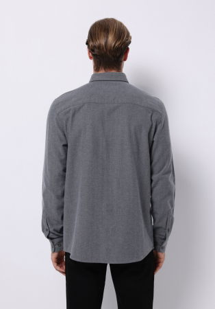 BARBATI - COLIN'S Camasa Gri Inchis Regular Barbati