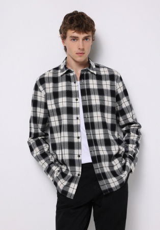 BARBATI - COLIN'S Camasa Neagra Regular Barbati