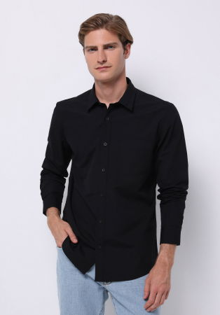 IMBRACAMINTE - COLIN'S Camasa Neagra Slim Barbati