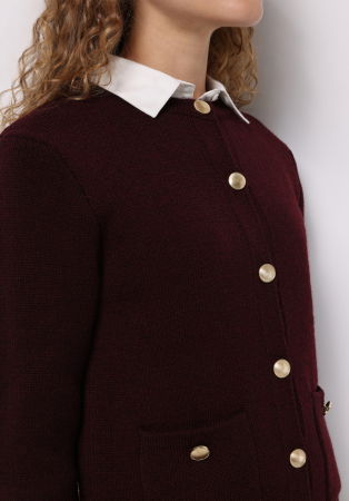 FEMEI - COLIN'S Cardigan Rosu Visiniu Regular Femei