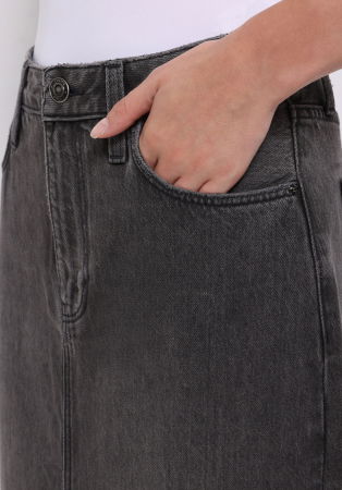 IMBRACAMINTE - COLIN'S Fusta Gri Inchis Slim Femei