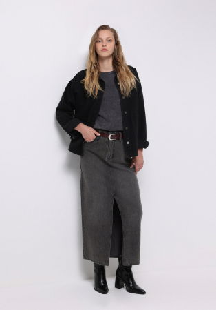 FEMEI - COLIN'S Fusta Gri Inchis Slim Femei