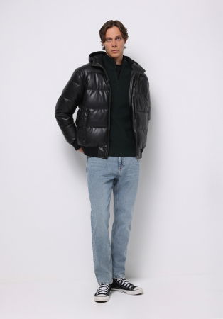 BARBATI - COLIN'S Geaca Neagra Regular Barbati