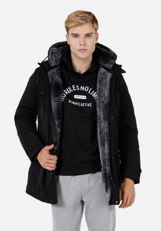 IMBRACAMINTE - COLIN'S Geaca Neagra Regular Barbati