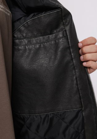 BARBATI - COLIN'S Geaca Neagra Regular Barbati