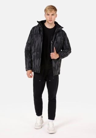 BARBATI - COLIN'S Geaca Neagra Regular Barbati