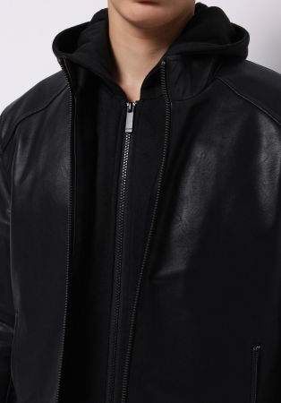 BARBATI - COLIN'S Geaca Neagra Slim Barbati