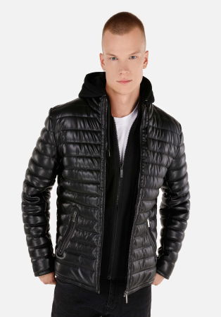 BARBATI - COLIN'S Geaca Neagra Slim Barbati