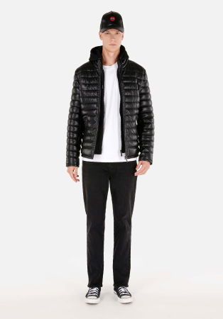 BARBATI - COLIN'S Geaca Neagra Slim Barbati