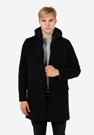 COLIN'S Palton Negru Regular Barbati [0]