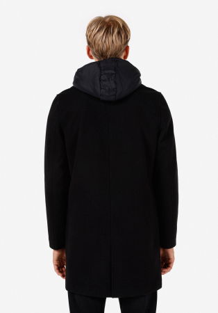 COLIN'S Palton Negru Regular Barbati [1]