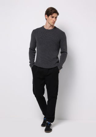 BARBATI - COLIN'S Pulover Gri Inchis  Barbati