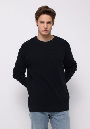 BARBATI - COLIN'S Pulover Negru Regular Barbati