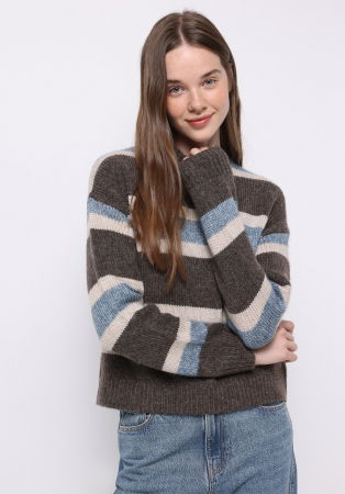 FEMEI - COLIN'S Pulover Cafeniu Regular Femei