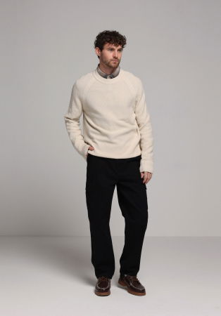 BARBATI - COLIN'S Pulover Crem Regular Barbati