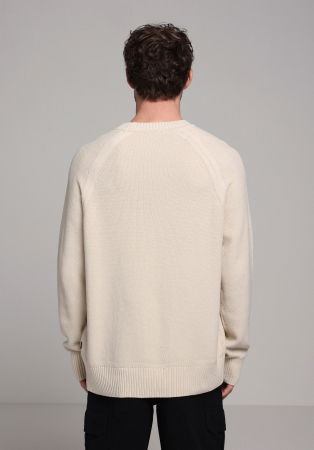 BARBATI - COLIN'S Pulover Crem Regular Barbati