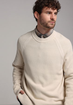 BARBATI - COLIN'S Pulover Crem Regular Barbati