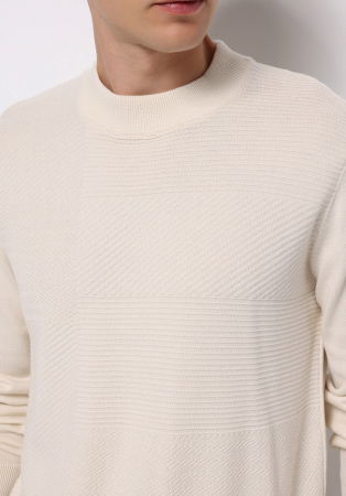 BARBATI - COLIN'S Pulover Crem Regular Barbati