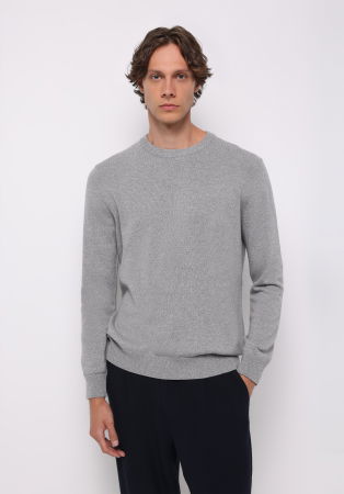 BARBATI - COLIN'S Pulover Gri Inchis Regular Barbati