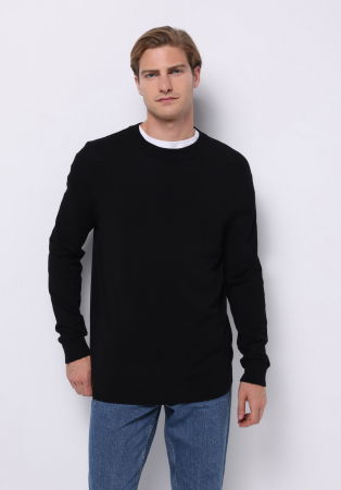 BARBATI - COLIN'S Pulover Negru Regular Barbati