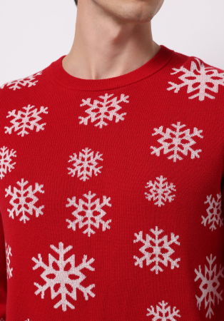 BARBATI - COLIN'S Pulover Rosu Regular Barbati