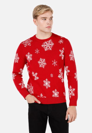 BARBATI - COLIN'S Pulover Rosu Regular Barbati