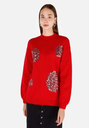 IMBRACAMINTE - COLIN'S Pulover Rosu Regular Femei