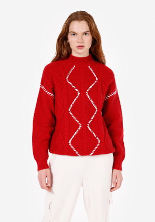 IMBRACAMINTE - COLIN'S Pulover Rosu Regular Femei